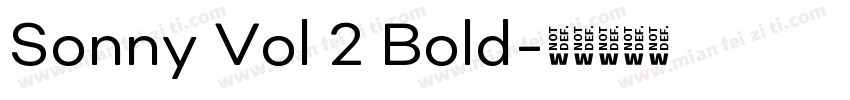 Sonny Vol 2 Bold字体转换